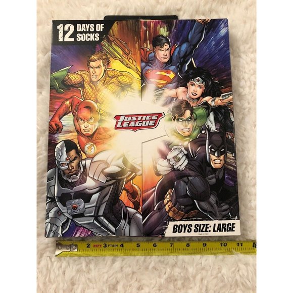 ~12 Pair-SZ: Large socks NIB~ DC-Justice League 12 Days Of Socks - Picture 4 of 11